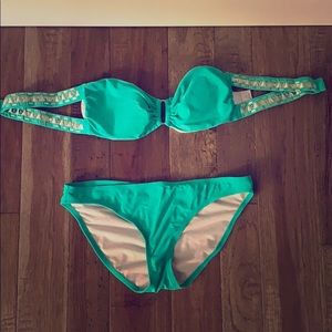 Sea green bikini worn once
